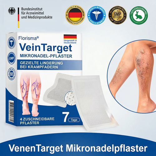 Offizieller Markenstore✅🎉𝑭𝒍𝐨𝐫𝒊𝘀𝒎𝙖® 𝑽𝒆𝒊𝒏𝑻𝒂𝒓𝒈𝒆𝒕 𝑴𝒊𝒌𝒓𝒐𝒏𝒂𝒅𝒆𝒍-𝑷𝒇𝒍𝒂𝒔𝒕𝒆𝒓 ⚡ Sofortige Linderung, langfristige Wirkung