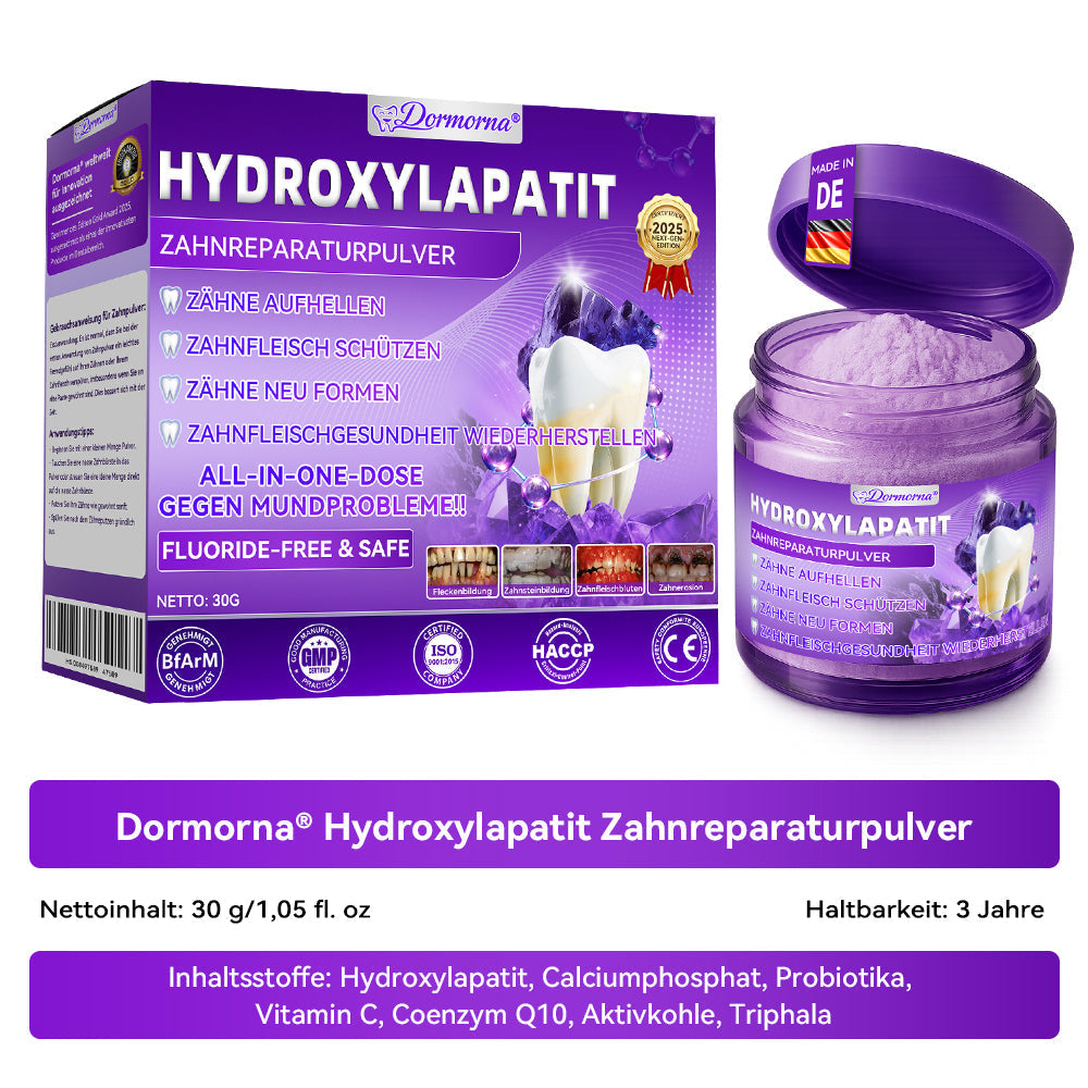 𝐃𝐨𝐫𝒎𝒐𝒓𝙣𝙖® 𝐻𝑦𝑑𝑟𝑜𝑥𝑦𝑙𝑎𝑝𝑎𝑡𝑖𝑡  𝑍𝑎ℎ𝑛𝑟𝑒𝑝𝑎𝑟𝑎𝑡𝑢𝑟𝑝𝑢𝑙𝑣𝑒𝑟👨‍⚕️Repariert effektiv Karies, Zahnfleischprobleme, empfindliche Zähne, Mundgeschwüre und gelbe Zähne und verbessert die gesamte Mundgesundheit💎